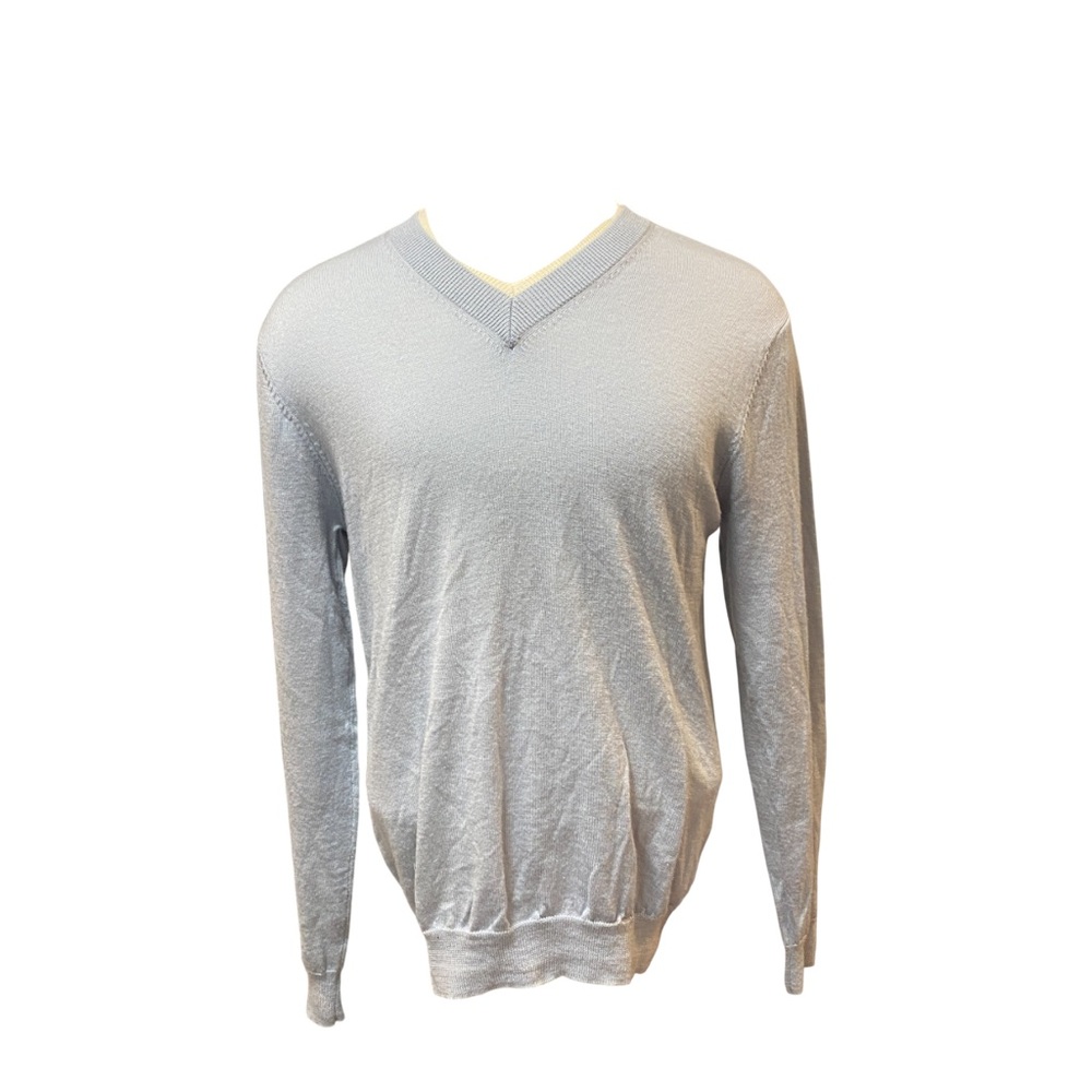 Club Monaco V neck Blue Merino Wool Vintage Men’s Sz M